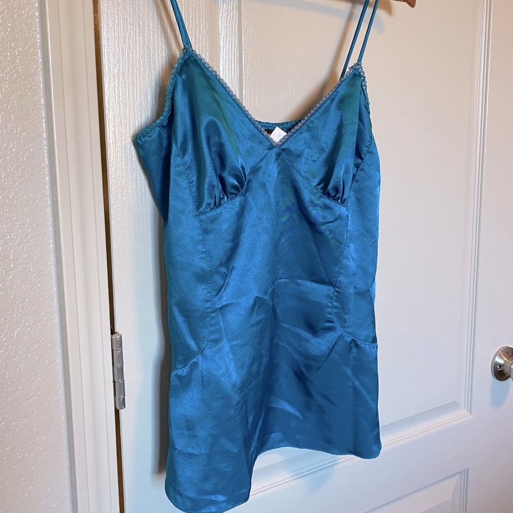 Paper Doll cami. Size 11. Teal blue. Hand wash OR dry clean.